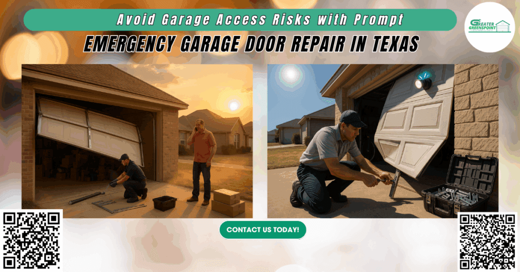 Avoid Garage Access Risks with Prompt Emergency Garage Door Repair in Texas - Greater Greenspoint Garage Door Center Co.